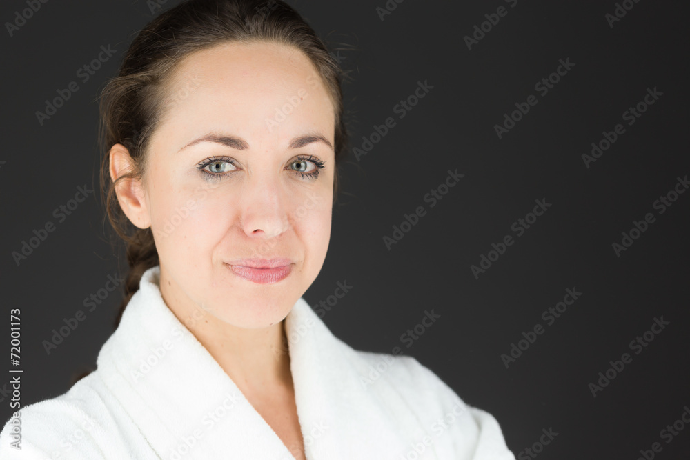 model isolated on plain background happy smiling arms crossed model isolated on plain background happy smiling arms crossed