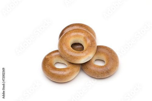 bagel on the white background