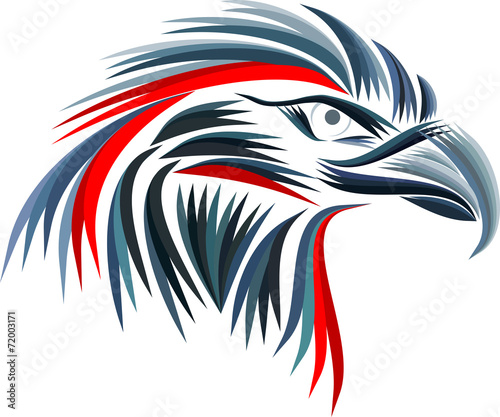 Colored emblem of an eagle