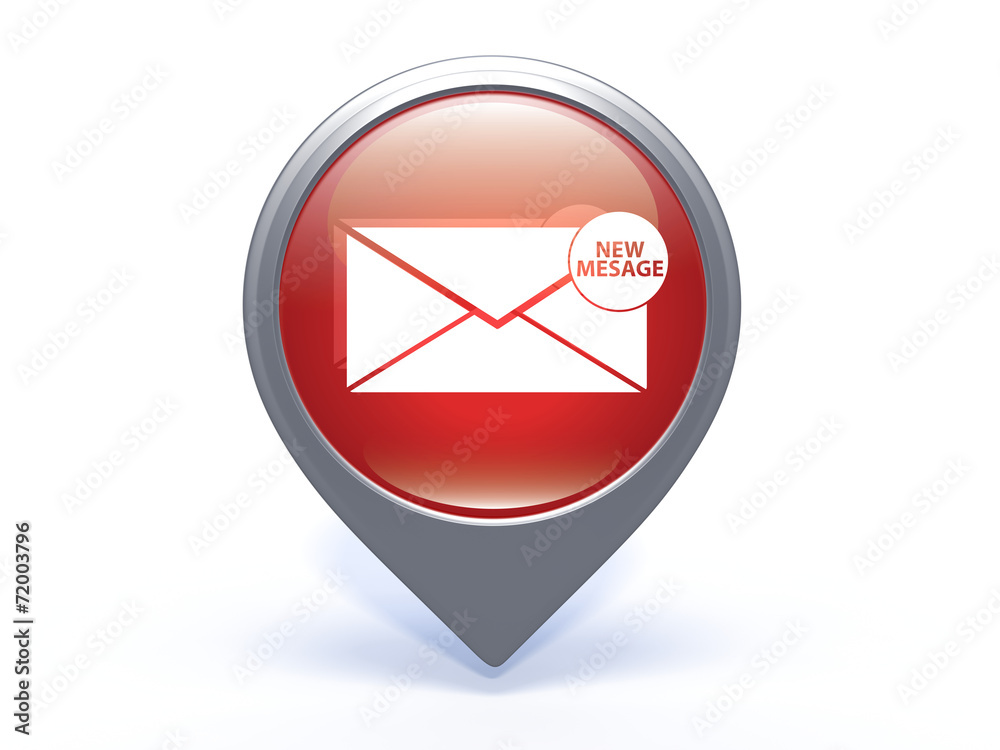 new mesage pointer icon on white background new mesage pointer icon on white background