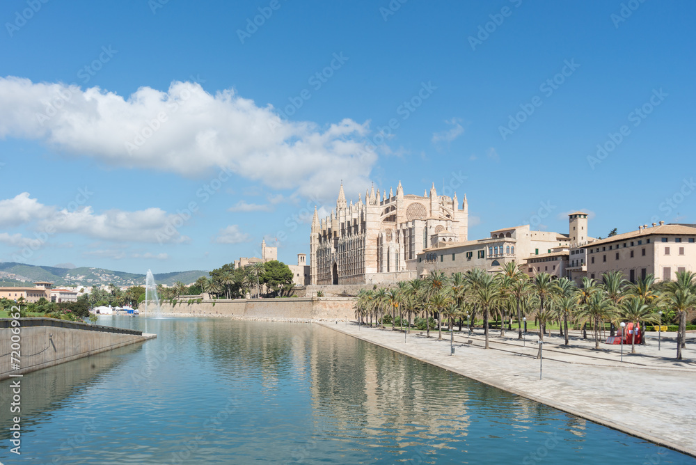 Ausblick auf die Kathedrale von Palma - obrazy, fototapety, plakaty 