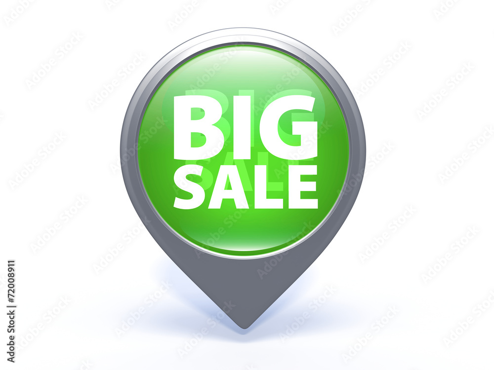 Big sale pointer icon on white background Big sale pointer icon on white background
