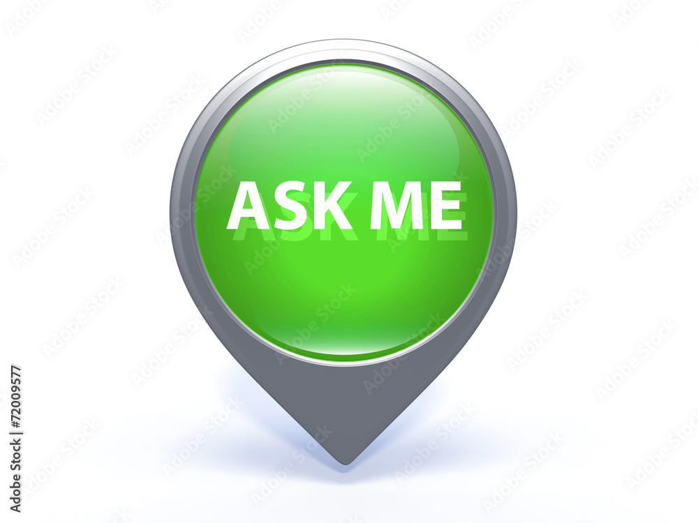 ask me pointer icon on white background ask me pointer icon on white background