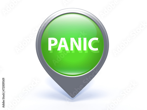 panic pointer icon on white background