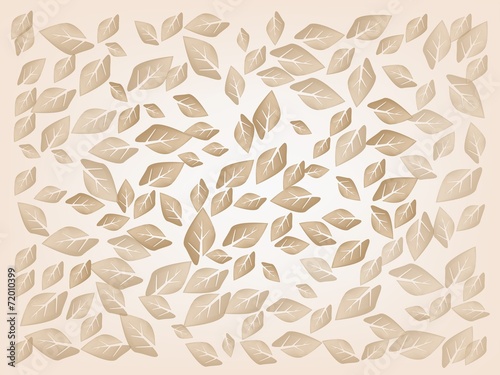 Dried Leaves Laying on A Brown Background