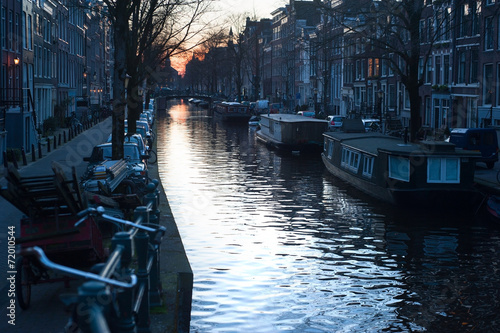 Dusk in Amsterdam