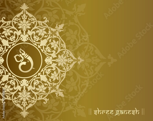 Ganesha, wedding card, royal Rajasthan, India