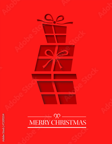 Presents stacked on each other vector with message