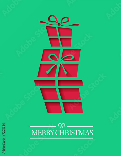 Presents stacked on each other vector with message