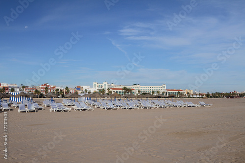 Sandy beach. Valencia  Spain