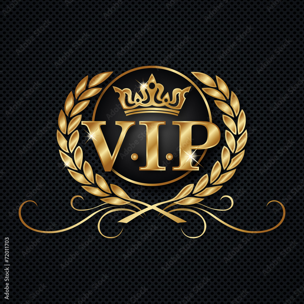 VIP logo illustration, Golden glitter logo, atmosphere, wedding, logo png |  Klipartz