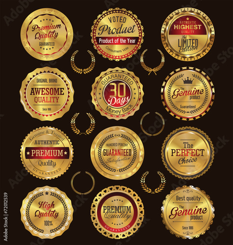 Premium, quality retro vintage labels collection