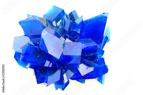 blue vitriol mineral isolated photo