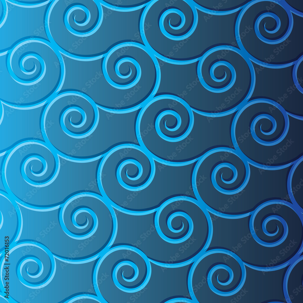 Curled Blue Abstract Background