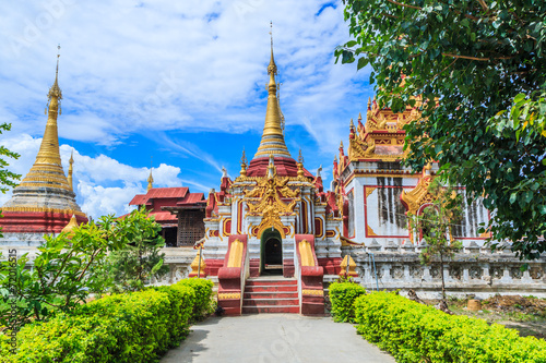 Pagoda at Inle lake in Shan state of Myanmar