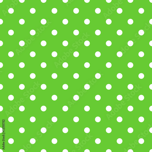 Seamless green polka dot background pattern