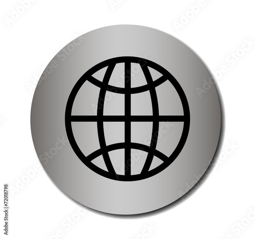 Earth globe vector icon