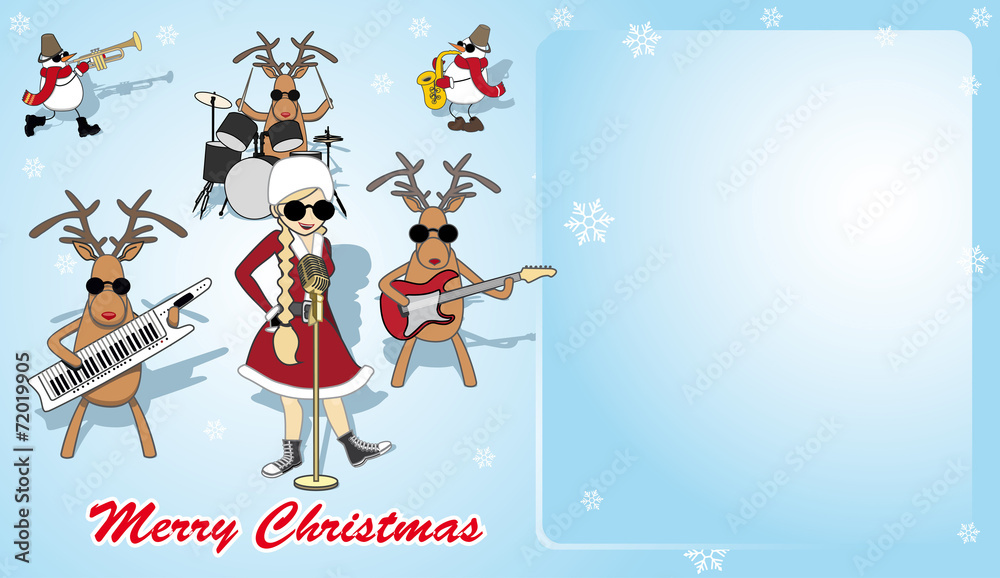 Blue humorous Christmas card Blue humorous Christmas card