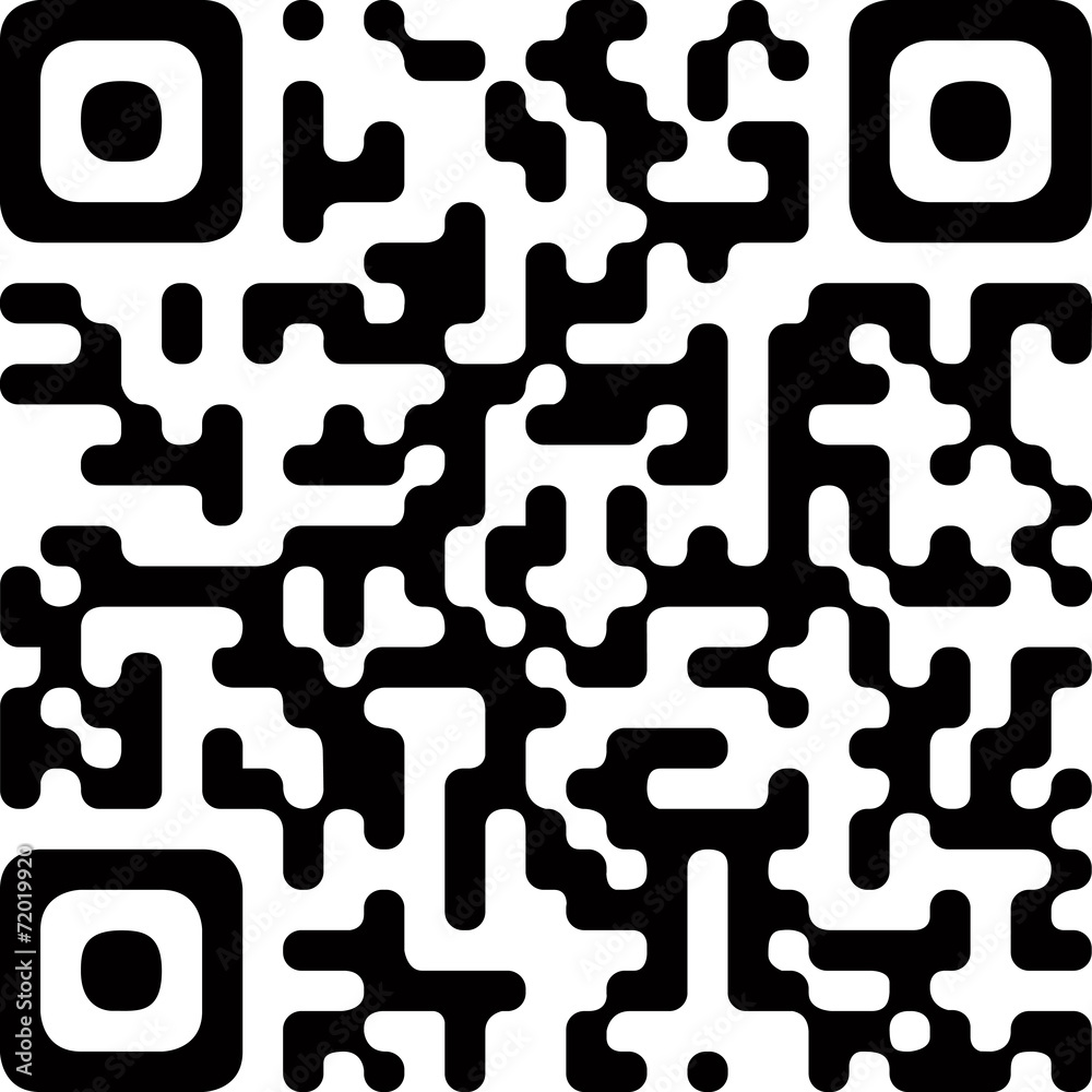 Simple abstract QR code label.
