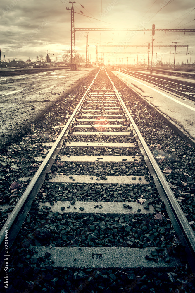 Naklejka premium Railway