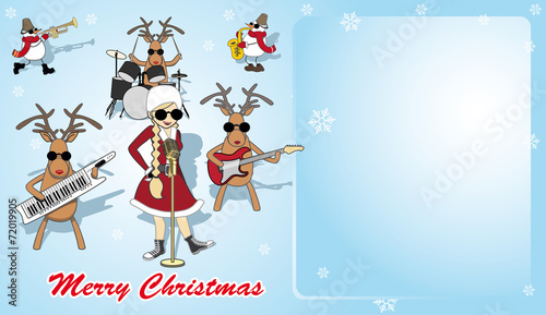 Wallpaper Mural Blue humorous Christmas card Torontodigital.ca