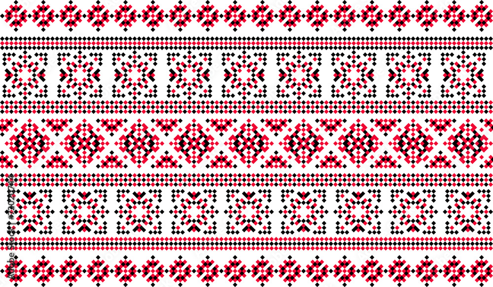 Seamless ornament in the Ukrainian style. Seamless ornament in the Ukrainian style.