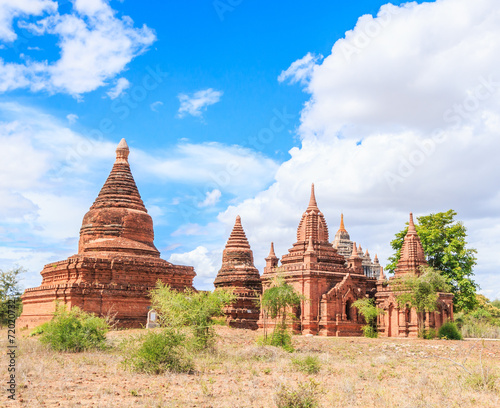 Ancient pagodas in Old Bagan  Bagan-Nyaung U  Myanmar