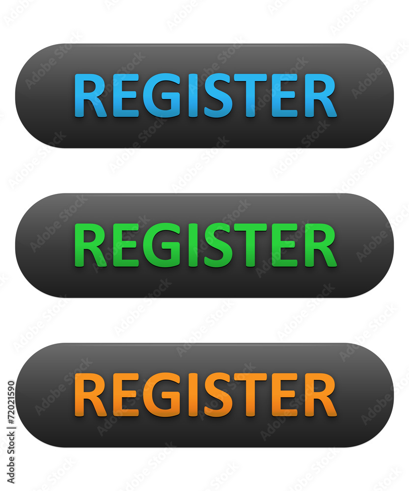 REGISTER Web Buttons Set (blue orange green subscribe) REGISTER Web Buttons Set (blue orange green subscribe)