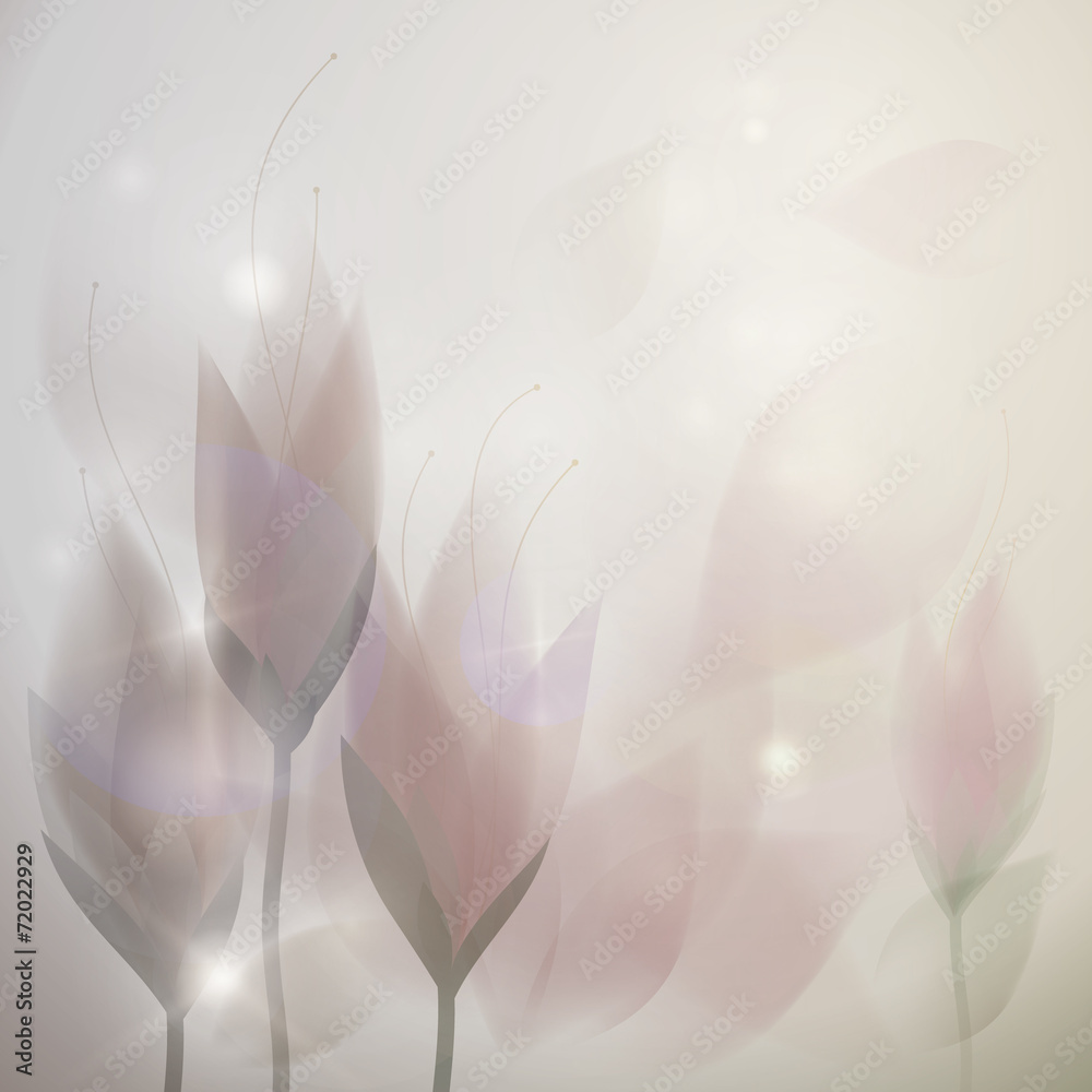 Naklejka premium Autumn crocus / Elegant melancholy card with flowers