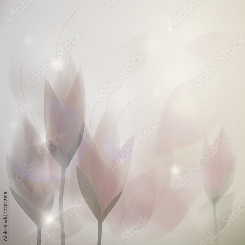 Autumn crocus / Elegant melancholy card with flowers
