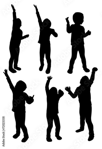 Silhouettes of children