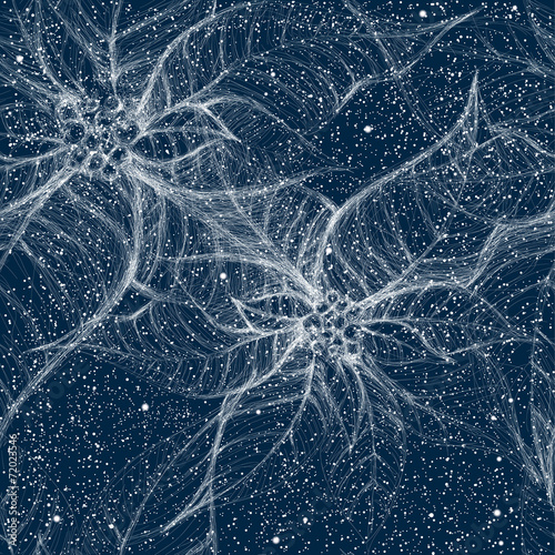 Frost on the window like flower / Seamless pattern