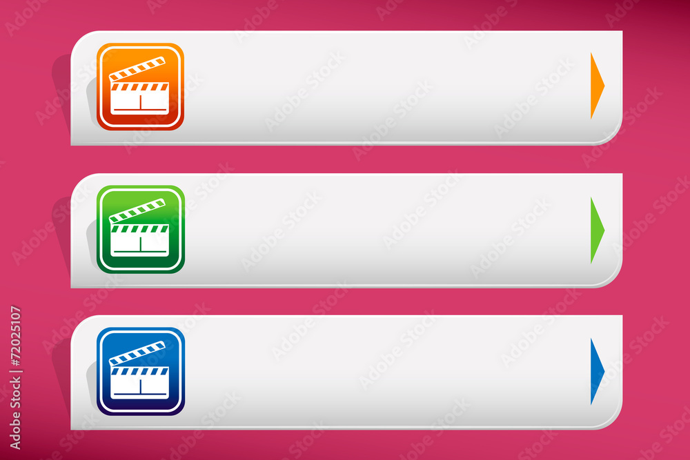 Fototapeta premium Flap movie hand drawn and design template vector.