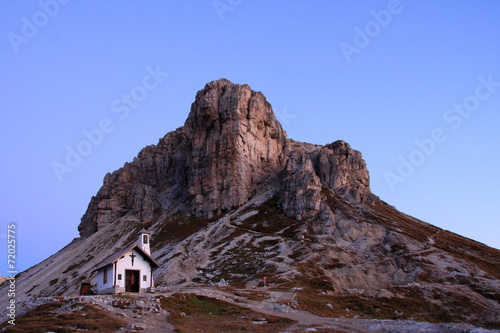 Alba sul Sasso di Sesto, chiesetta del Locatelli photo