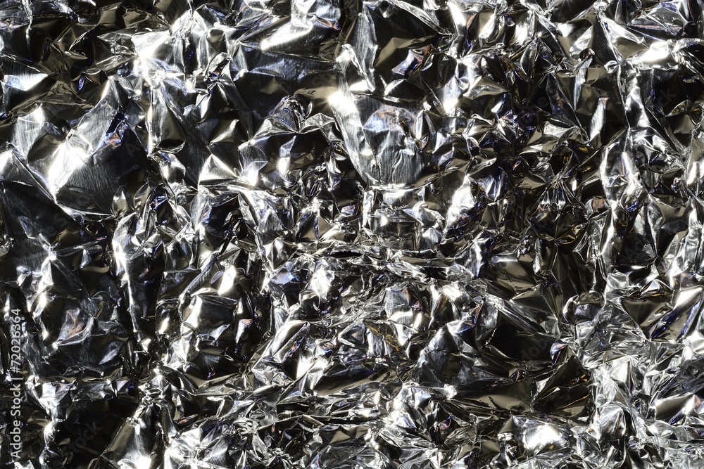 Crinkled tinfoil Crinkled tinfoil