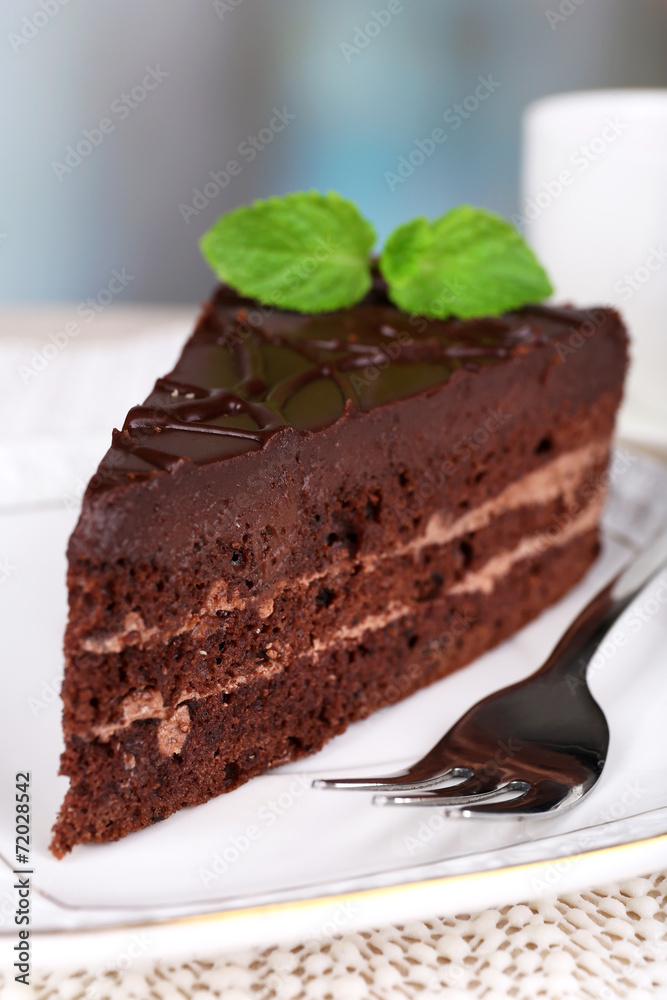 Piece of chocolate cake Piece of chocolate cake