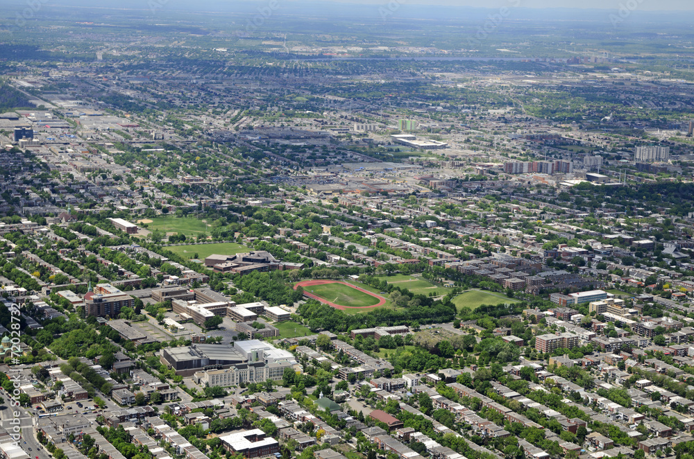Aerial view of Montreal