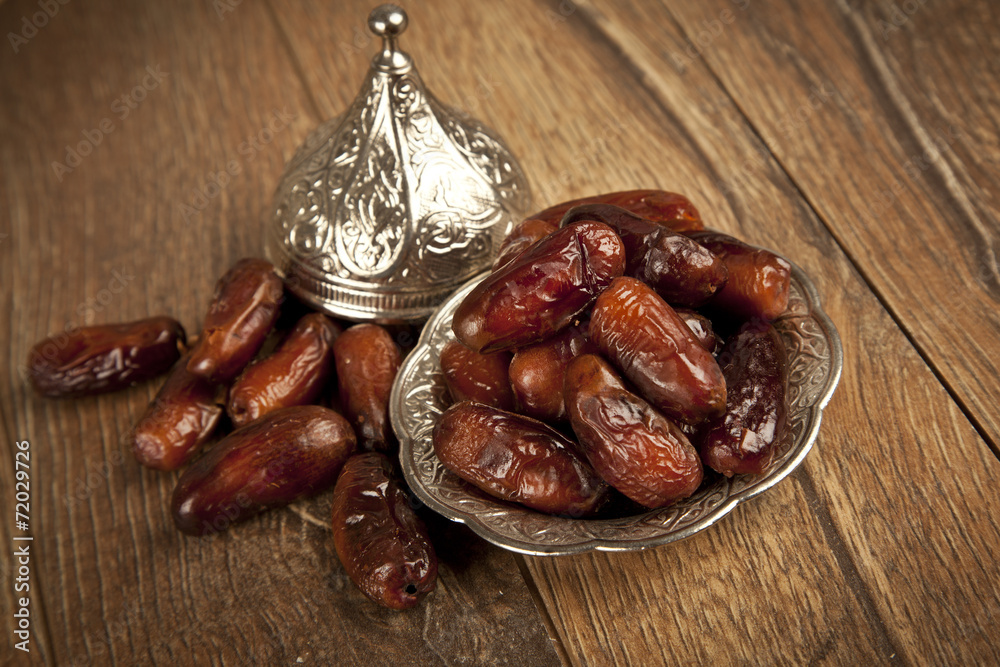 Dried date palm fruits or kurma, ramadan ( ramazan ) food Dried date palm fruits or kurma, ramadan ( ramazan ) food