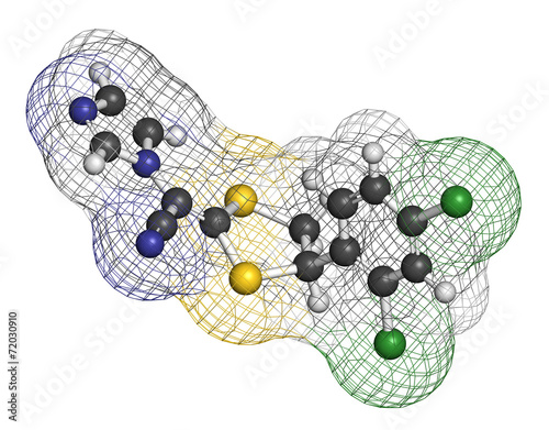 Luliconazole antifungal drug molecule. photo