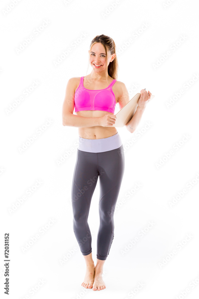 model isolated on white with blank score board model isolated on white with blank score board