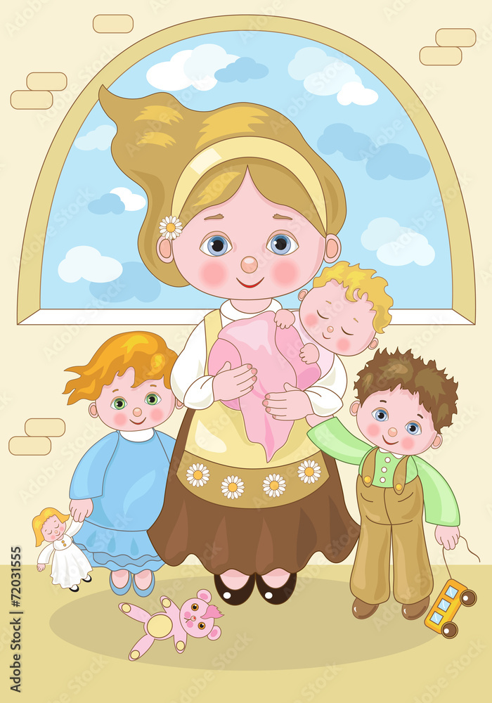 Small Characters-Mother and Children