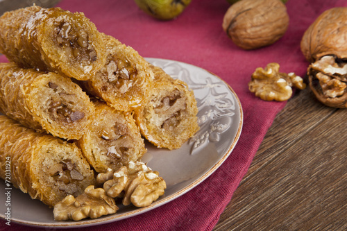 Turkish traditional ramadan pastry dessert