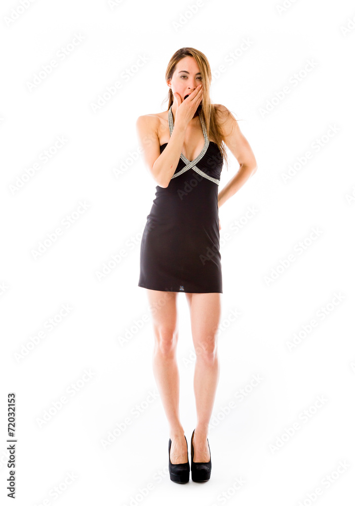 model isolated on plain background model isolated on plain background