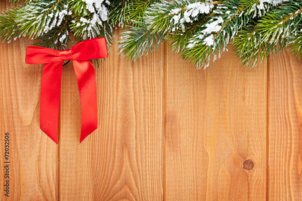 Wood texture with snow firtree christmas Wood texture with snow firtree christmas