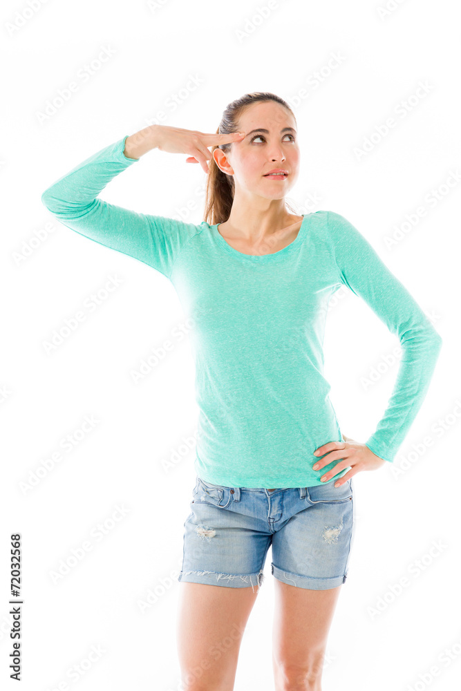 model isolated on plain background hand gesture gun model isolated on plain background hand gesture gun
