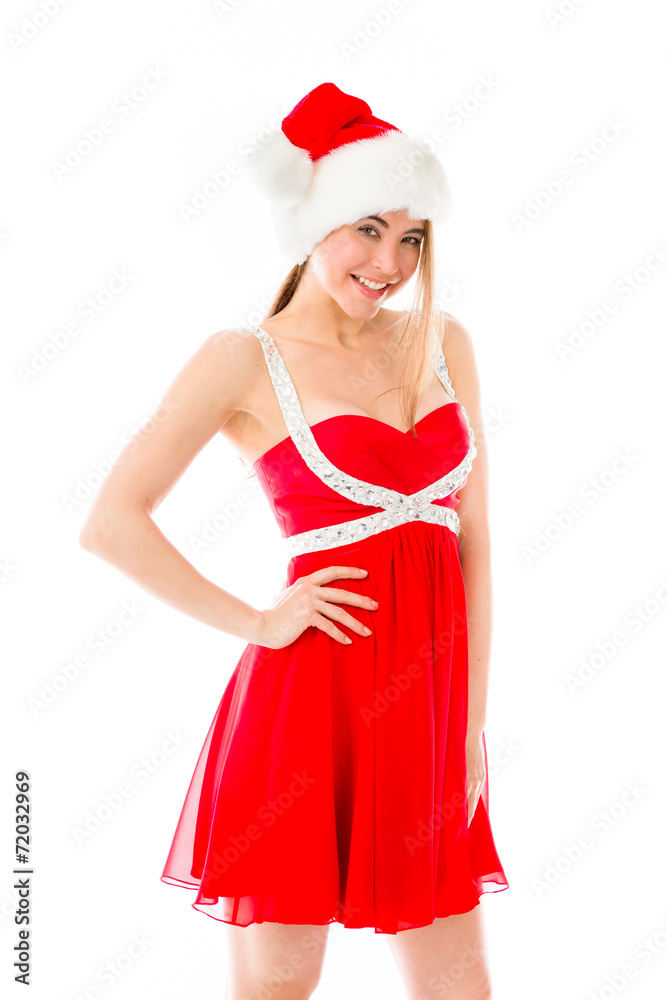 model isolated on plain background pround confident hands on hip model isolated on plain background pround confident hands on hip