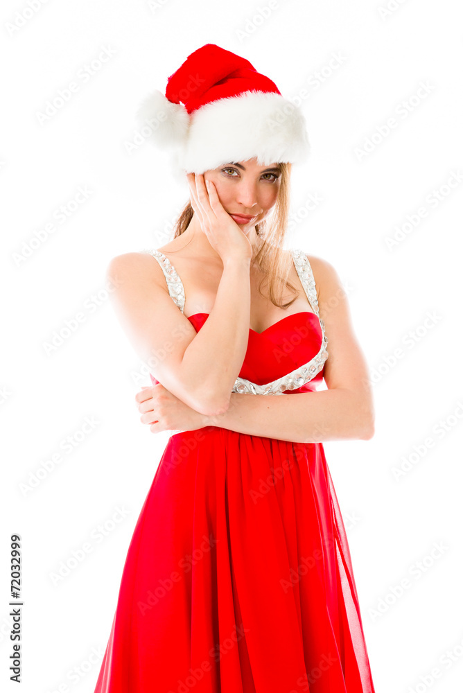 model isolated on plain background bored upset model isolated on plain background bored upset