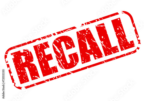 Recall red stamp text
