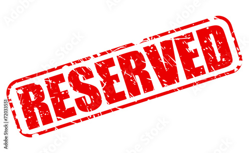 Reserved red stamp text