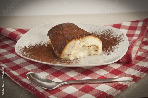 Kazandibi milk baked pudding, Turkish dessert photo